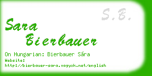 sara bierbauer business card